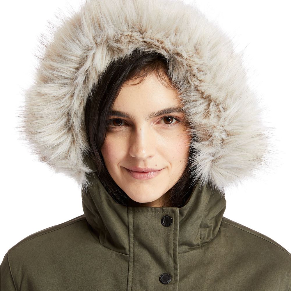 Parka Timberland Argentina Mujer - Mt Kelsey Fleece-Lined Parka - Verde Oliva - QPKZJW-967